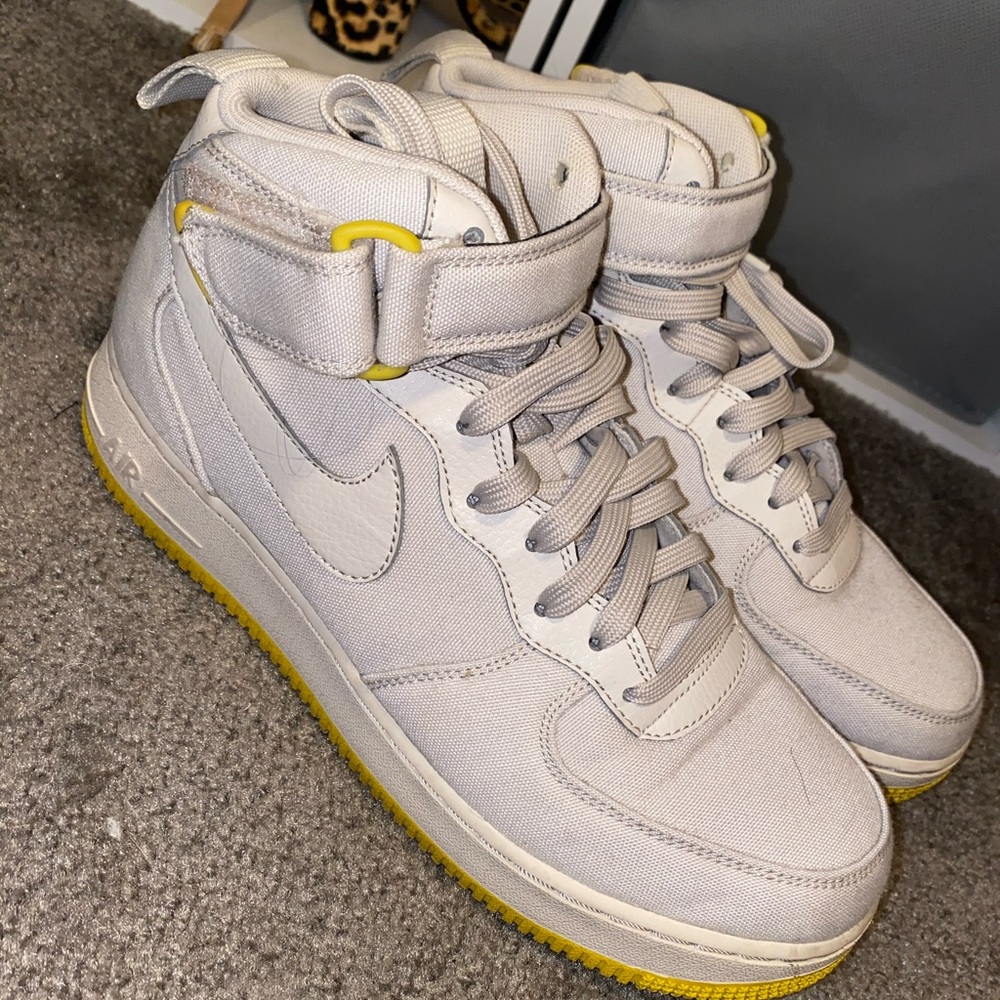 Nike Air Force 1 Mid Canvas Desert Sand, Sulfur